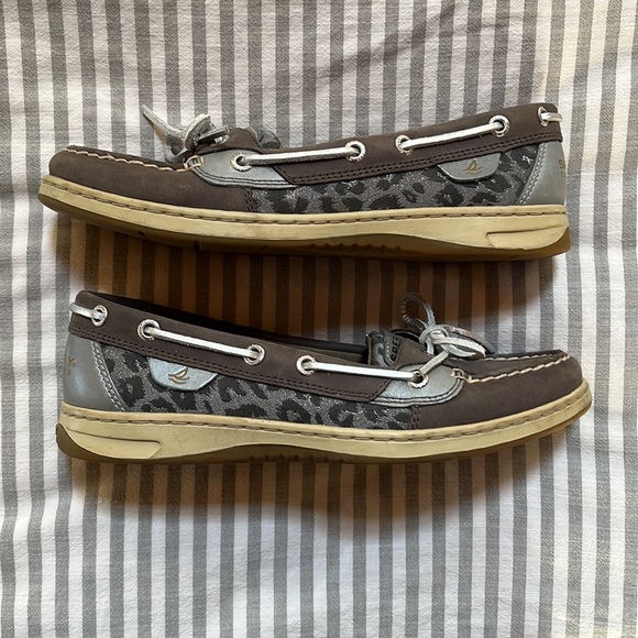 Sperry Topsider Angelfish Leopard Jaquard Boat Shoes - Picture 5 of 9